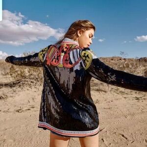 🤠 Western Country Cowgirl Sequin Embellished Button Down Shirt ShirtDress